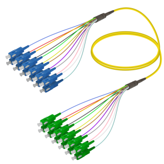 SC/UPC-SC/APC|12 Fibers Fanout|Single Mode G657.A2|3.0/0.9mm
