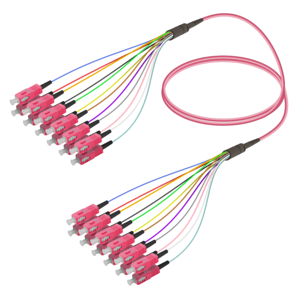 SC/UPC-SC/UPC|12 Fibers Fanout|Multi Mode G651.OM4|3.0/0.9mm