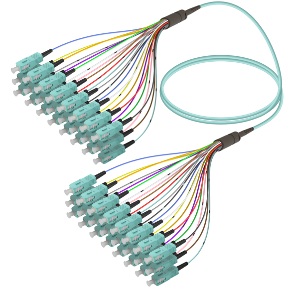 SC/UPC-SC/UPC|24 Fibers Fanout|Multi Mode G651.OM3|3.0/0.9mm SC/UPC-SC/UPC|24 Fibers Fanout|Multi Mode G651.OM3|3.0/0.9mm