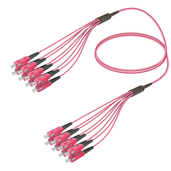 SC/UPC-SC/UPC|8 Fibers Fanout|Multi Mode G651.OM4|3.0/1.8mm