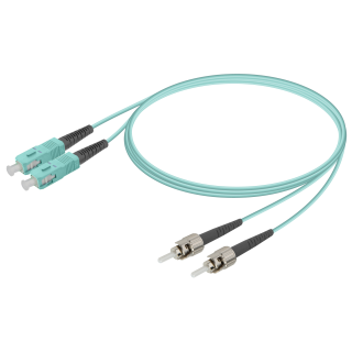 SC/UPC-ST/UPC|Multi Mode G651.OM3 Duplex Patch Cord|2.0x4.1mm