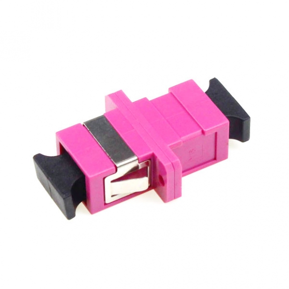 SC/UPC To SC/UPC Adapter Multimode OM4 Simplex Fiber Optic Coupler  SC/UPC To SC/UPC Adapter Multimode OM4 Simplex Fiber Optic Coupler