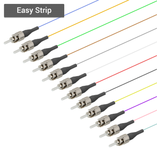 ST/UPC 12 Fiber Pigtail|Multi Mode G651.OM4|0.9mm