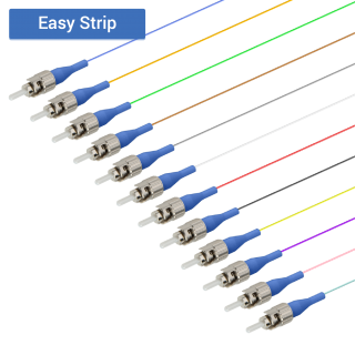 ST/UPC 12 Fiber Pigtail|Single Mode G657.A2|0.9mm