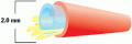 2.0mm Furcation Tube - Yellow Color - Accepts 900µm Tight Buffer Fiber