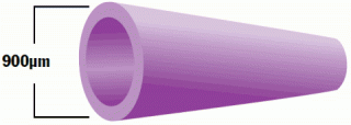 900µm Furcation Tube - Black Color - Accepts 250µm Bare Fiber
