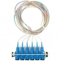 Snap Pack (6) Adapters, ST, 6 Fiber Pigtail, Singlemode, 3 Meters