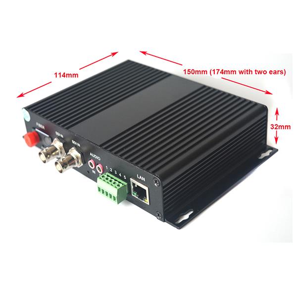 2 SDI Over Fiber Optic Extenders RS485 Ethernet Audio