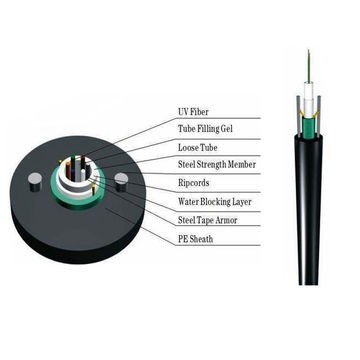 6 Core GYXTW Fiber Optic Cable Unitube Light-armored cable 6 Core GYXTW Fiber Optic Cable Unitube Light-armored cable