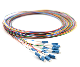 LC 12 Fiber SM Multi Color Fiber Optic Pigtails, 3 Meters LC 12 Fiber SM Multi Color Fiber Optic Pigtails, 3 Meters